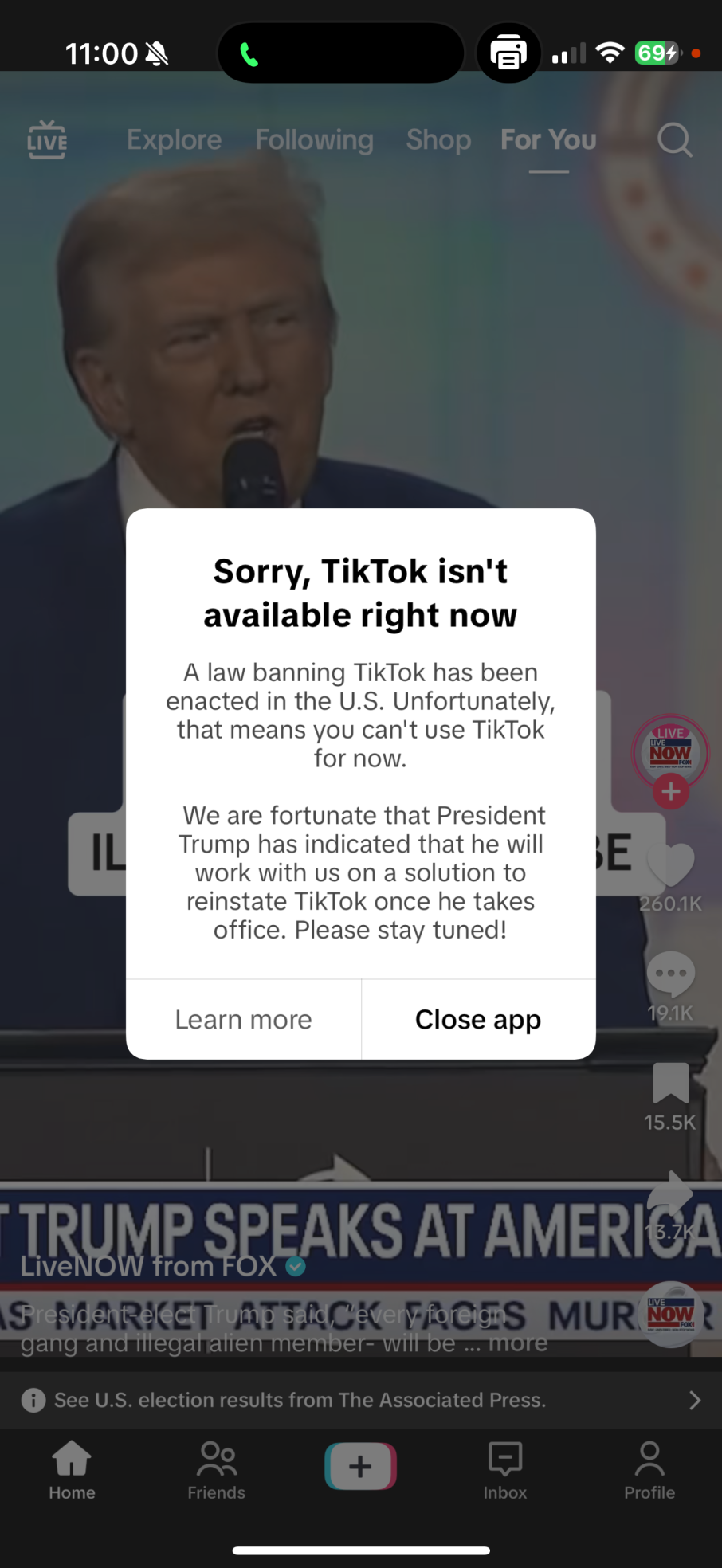 अमेरिकामा टिकटक प्रतिबन्धित, सोमबारदेखि खोल्ने ट्रम्पको भनाइ
